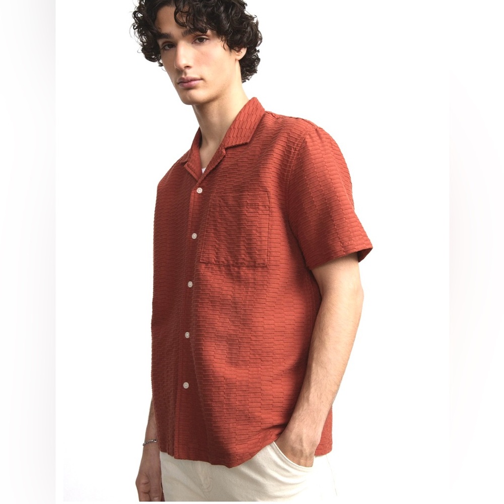NWT Frank & Oak‎ Terracotta Casual Button Down Shirt